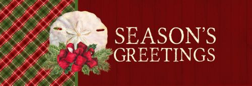Seasons Greetings Sand Dollar- PVC All Weather Sign