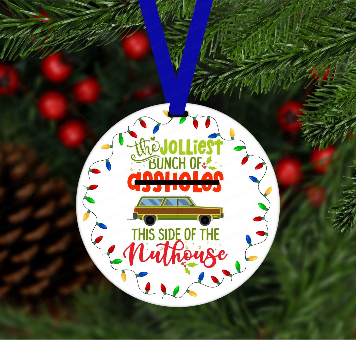 Christmas Ornament - Jolly Bunch - Vacation - Griswold - Double Sided Ornament - Metal Ornament - ORN57