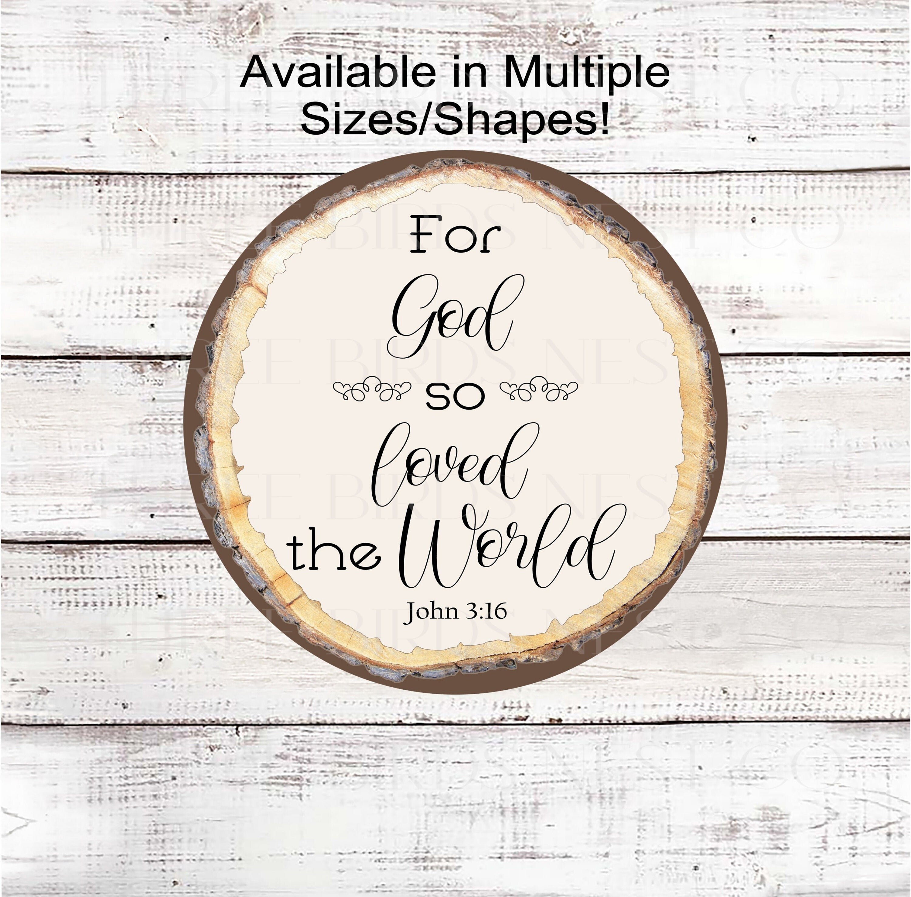John 3 16 Sign - Scripture Signs - Bible Verse Scripture Sign - For Go ...