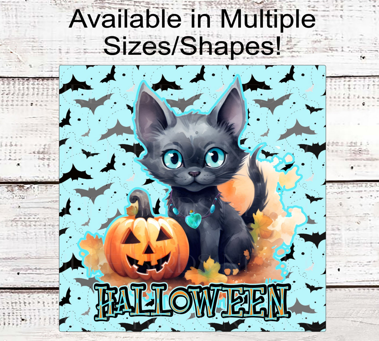 Black Cat Halloween Wreath Signs - Halloween Bats - Halloween Witch Potion - Halloween Jack O Lantern