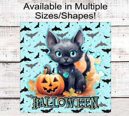 Black Cat Halloween Wreath Signs - Halloween Bats - Halloween Witch Potion - Halloween Jack O Lantern