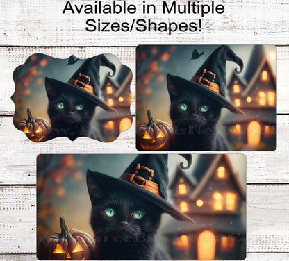 Black Cat Halloween Wreath Signs - Halloween Witch - Halloween Jack O Lantern