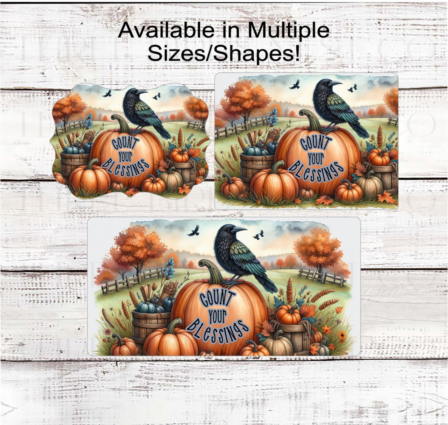 Fall Wreath Sign, Count Your Blessings- FT2165