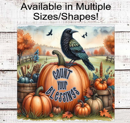 Fall Wreath Sign, Count Your Blessings- FT2165