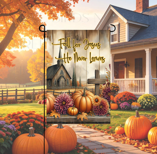 Fall for Jesus Double-Sided Garden Flag