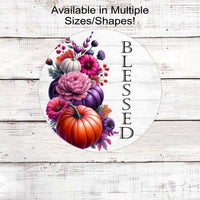 The Floral Boss Collective's Glam Pumpkins Fall Blessed Sign