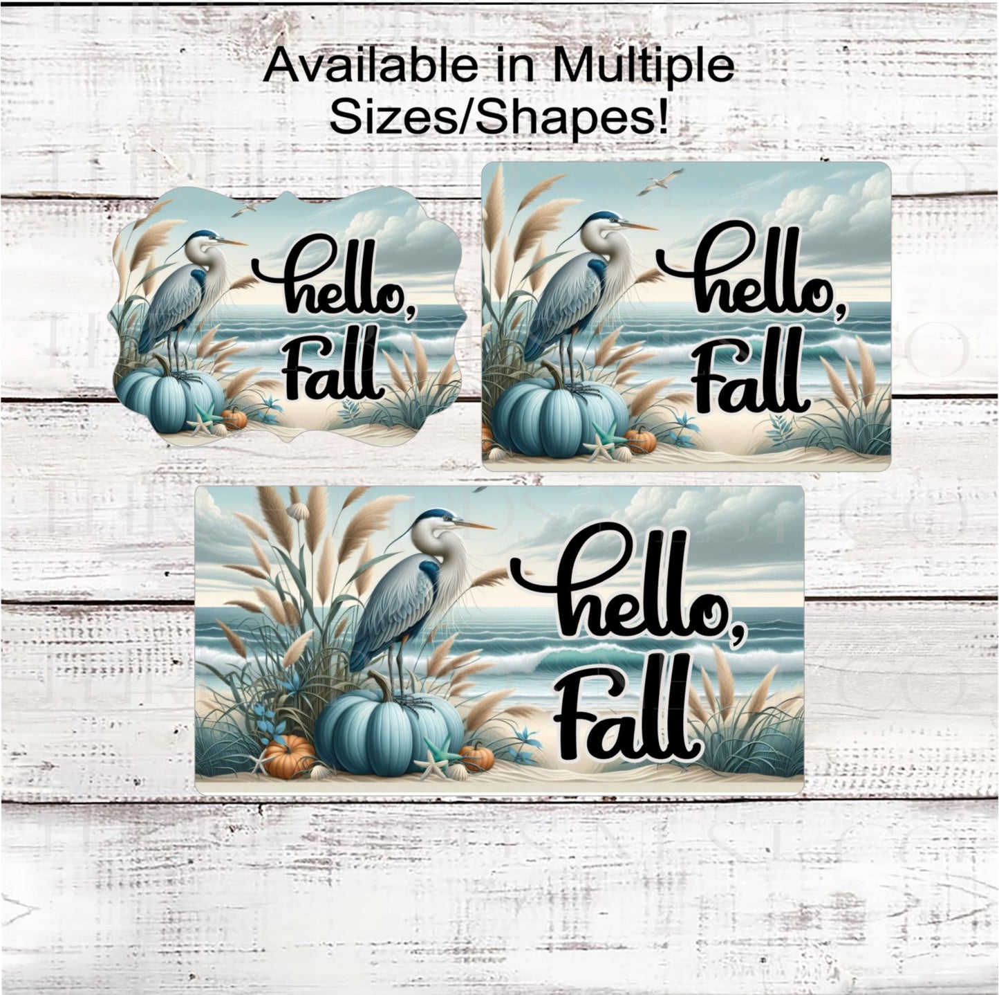 Fall Pumpkins Beach Welcome Wreath Sign- FT2167