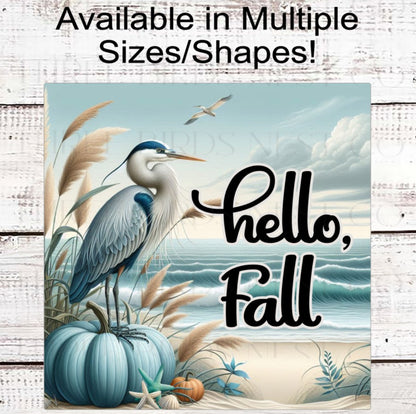 Fall Pumpkins Beach Welcome Wreath Sign- FT2167