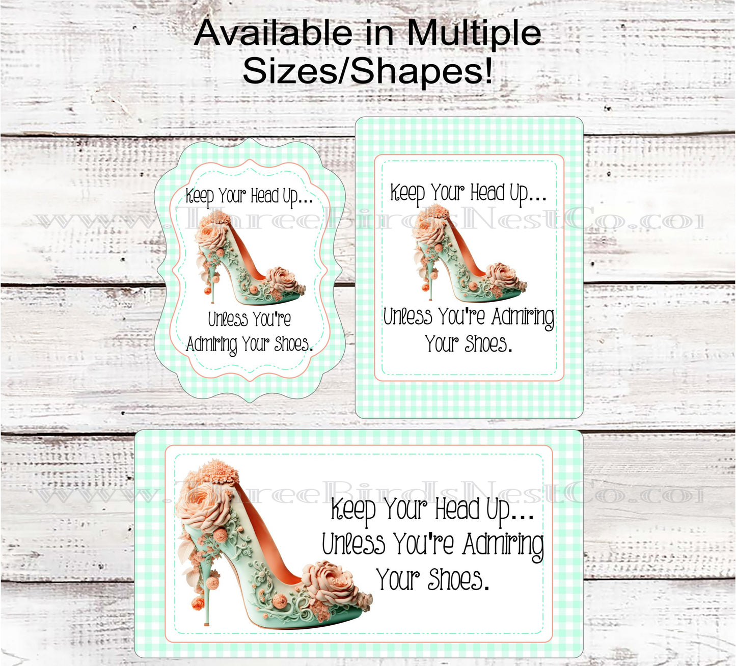 Keep Your Head Up - Inspirational Wreath Sign - Womens Floral Shoe - Floral Wreath Sign