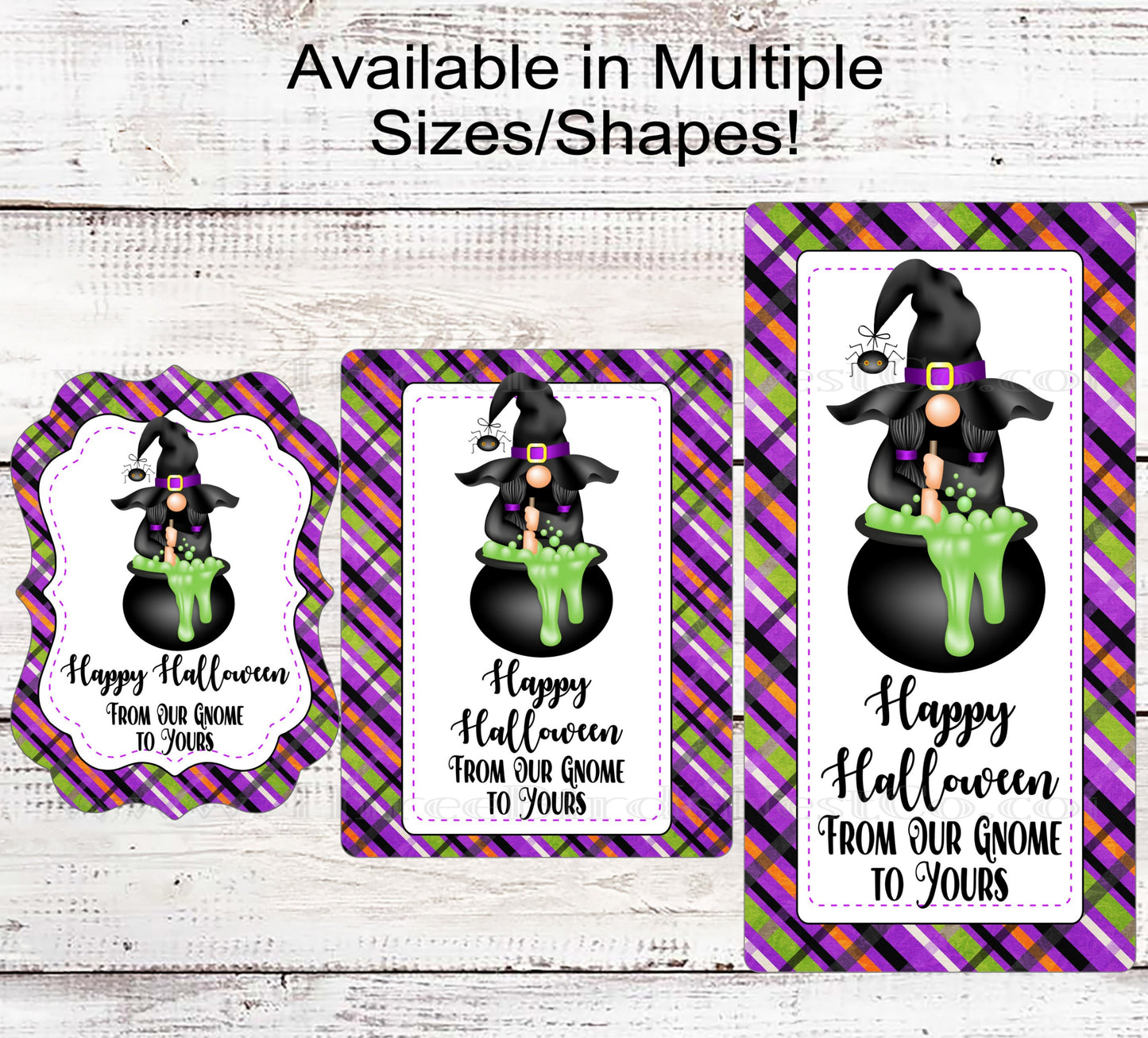 Happy Halloween Witch Gnome Wreath Sign - Welcome to Our Home - Witches Cauldron