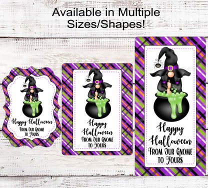 Happy Halloween Witch Gnome Wreath Sign - Welcome to Our Home - Witches Cauldron