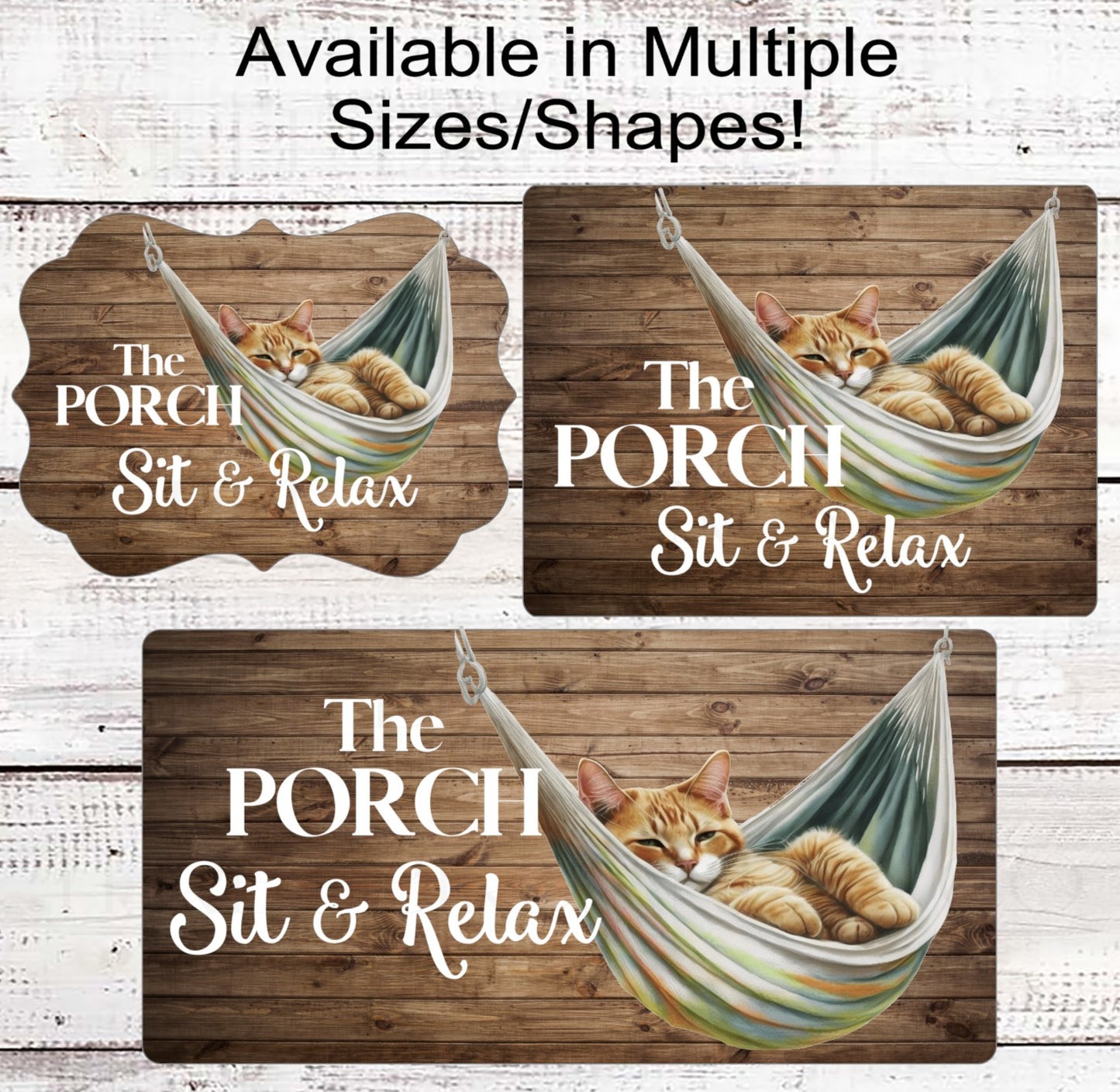 Welcome to the Porch Cat Wreath Sign - Cat Lover - Pet Gifts