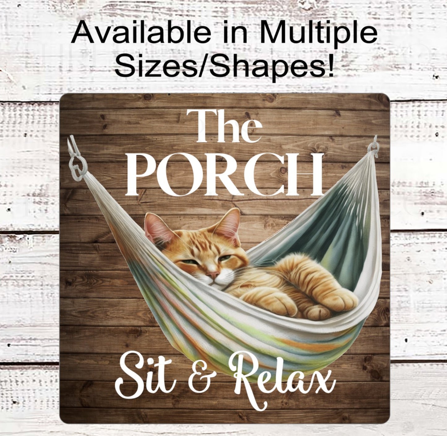 Welcome to the Porch Cat Wreath Sign - Cat Lover - Pet Gifts