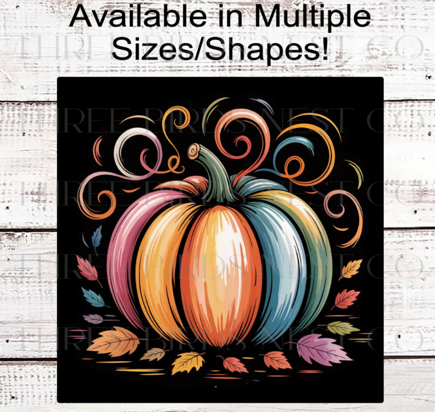 Fall Wreath Sign, Pastel Pumpkin- FT2166