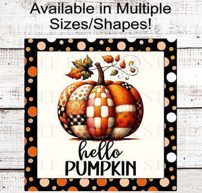 Welcome Wreath Sign, Hello Pumpkin- FT2164