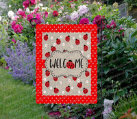 
              Garden Flag - Spring Garden Flag - Ladybug Garden Flag - Welcome Flag - Custom Garden Flag - Yard Flag - Yard Art - Double Sided Garden Flag
            