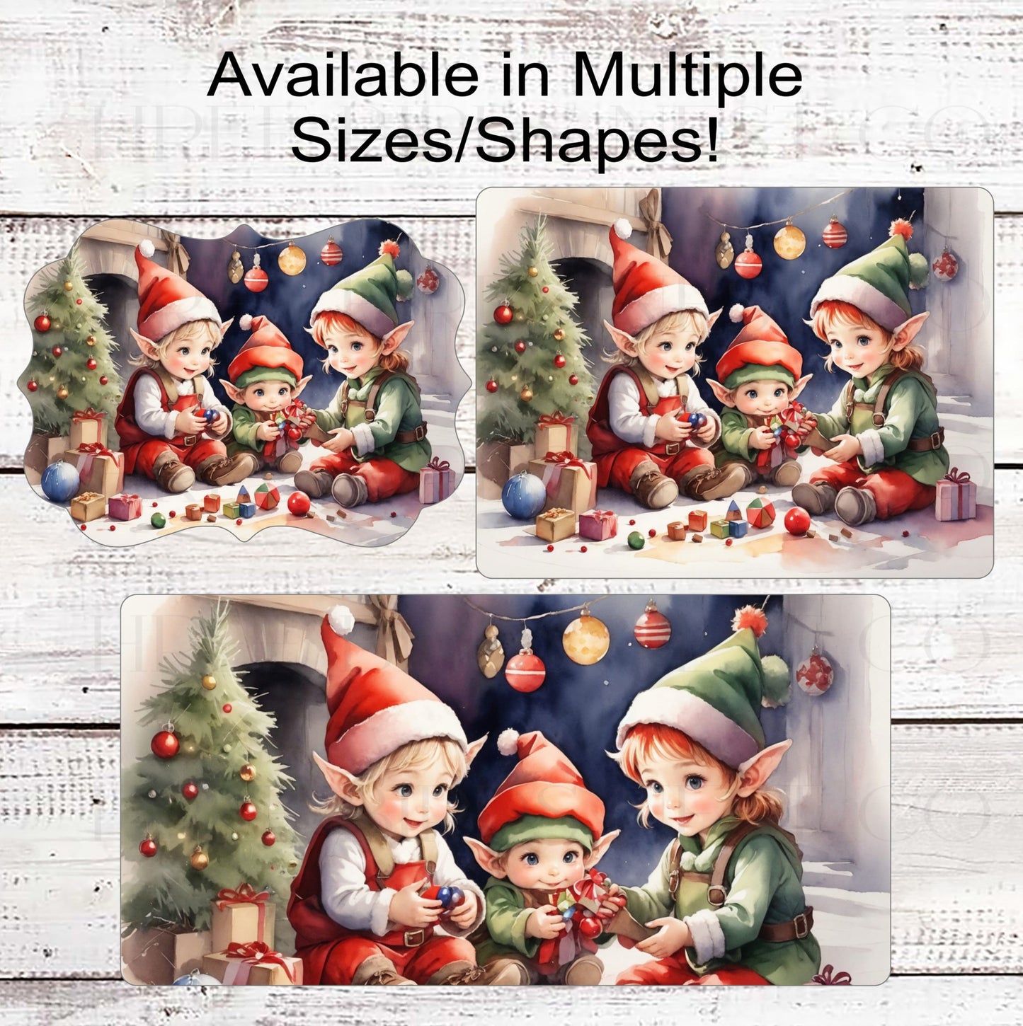 Christmas Elves Wreath Sign - Toys Sign - Christmas Tree - Christmas Ornaments