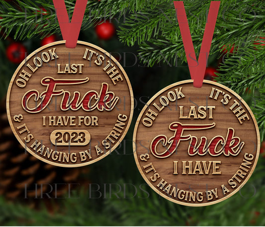 Funny Christmas Ornament - Double Sided Metal Ornament - ORN196