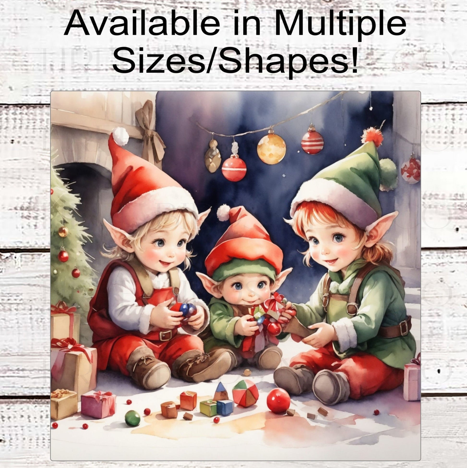Christmas Elves Wreath Sign - Toys Sign - Christmas Tree - Christmas Ornaments
