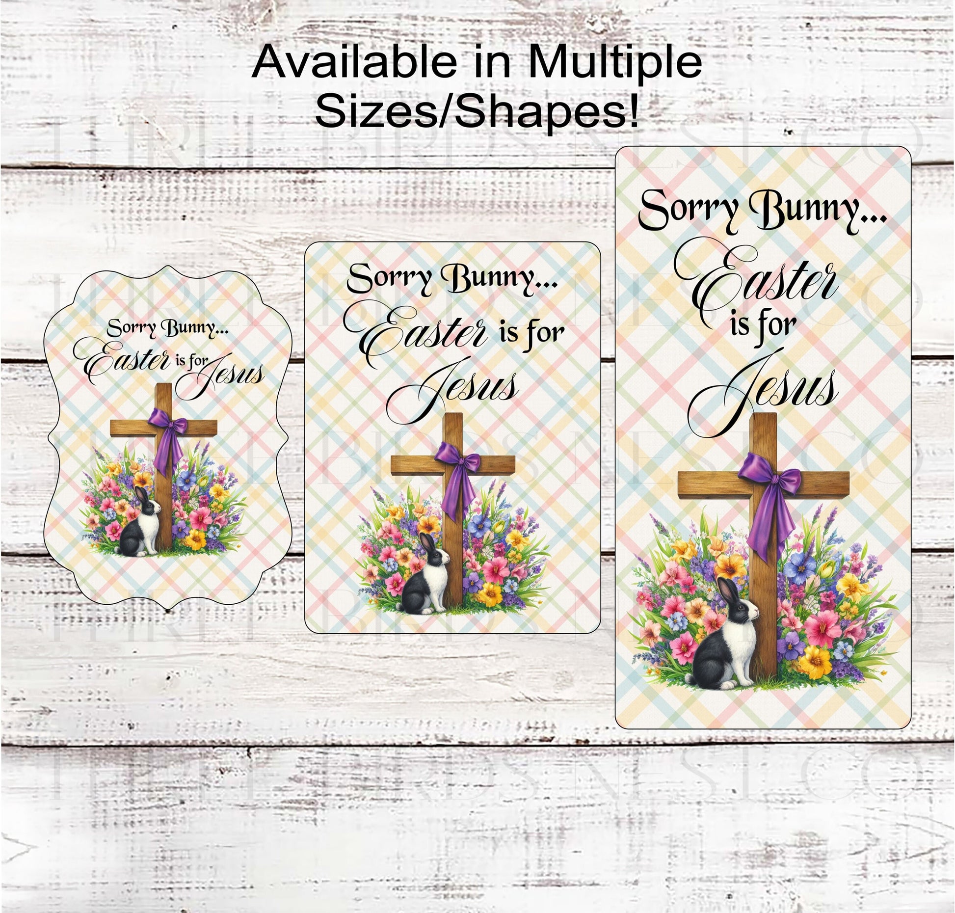 Easter is for Jesus - He is Risen Wreath Sign - Easter Wreath Signs - Cross Signs