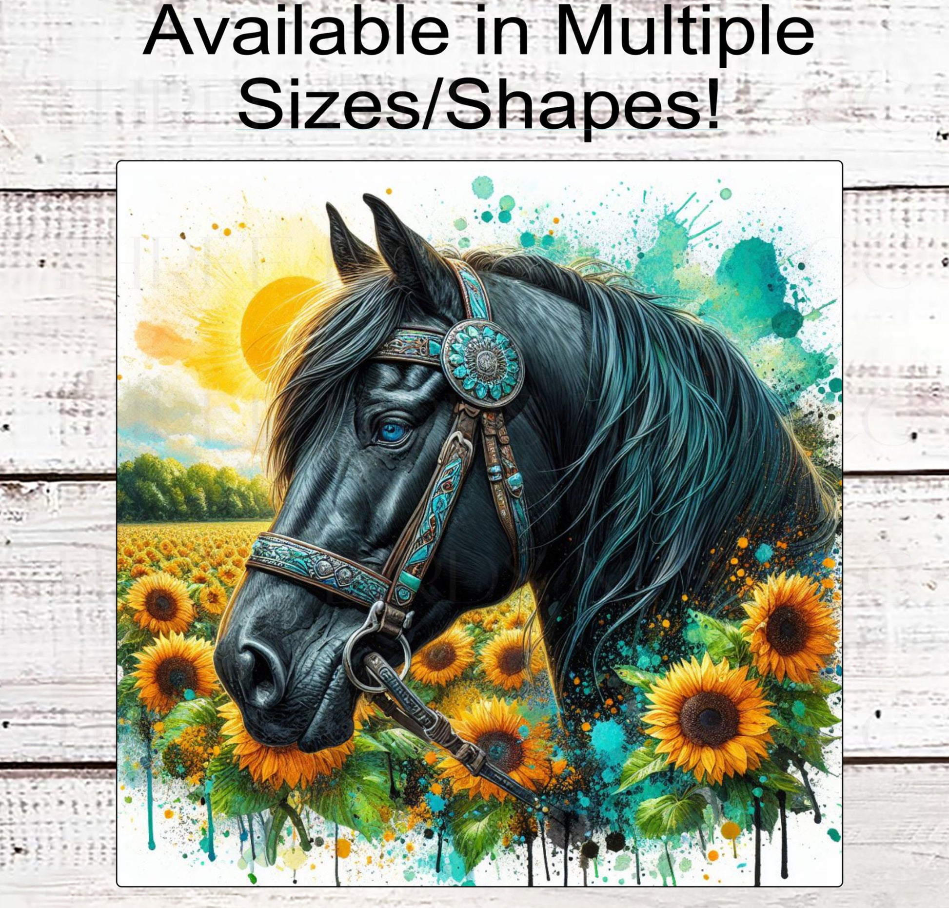 Horse Wreath Sign - Floral Wreath Sign - Rustic Farmhouse Welcome Sign - Threebirdsnestco