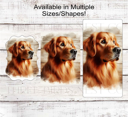 Golden Retriever Dog Wreath Sign - Everyday Wreath Sign - Dog Lover - Pet Signs