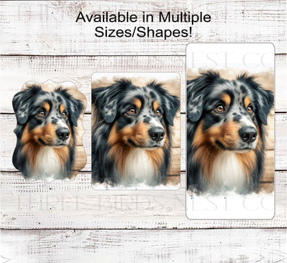 Australian Shepherd Dog Wreath Sign - Everyday Wreath Sign - Dog Lover - Pet Signs