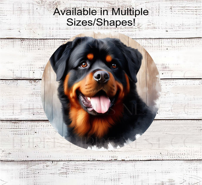 A beautiful Rottweiler Dog Everyday Wreath Sign.