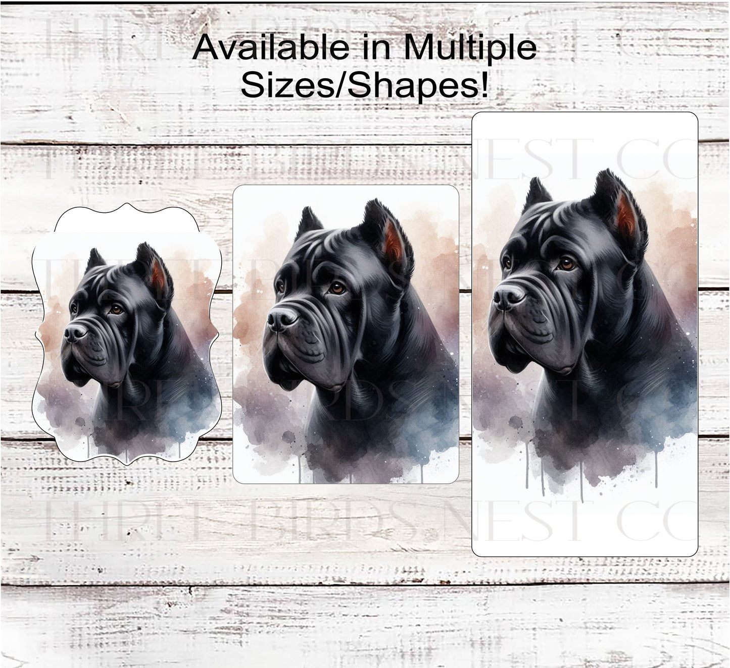 Black Cane Corso Dog Wreath Sign - Everyday Wreath Sign - Dog Lover - Pet Signs