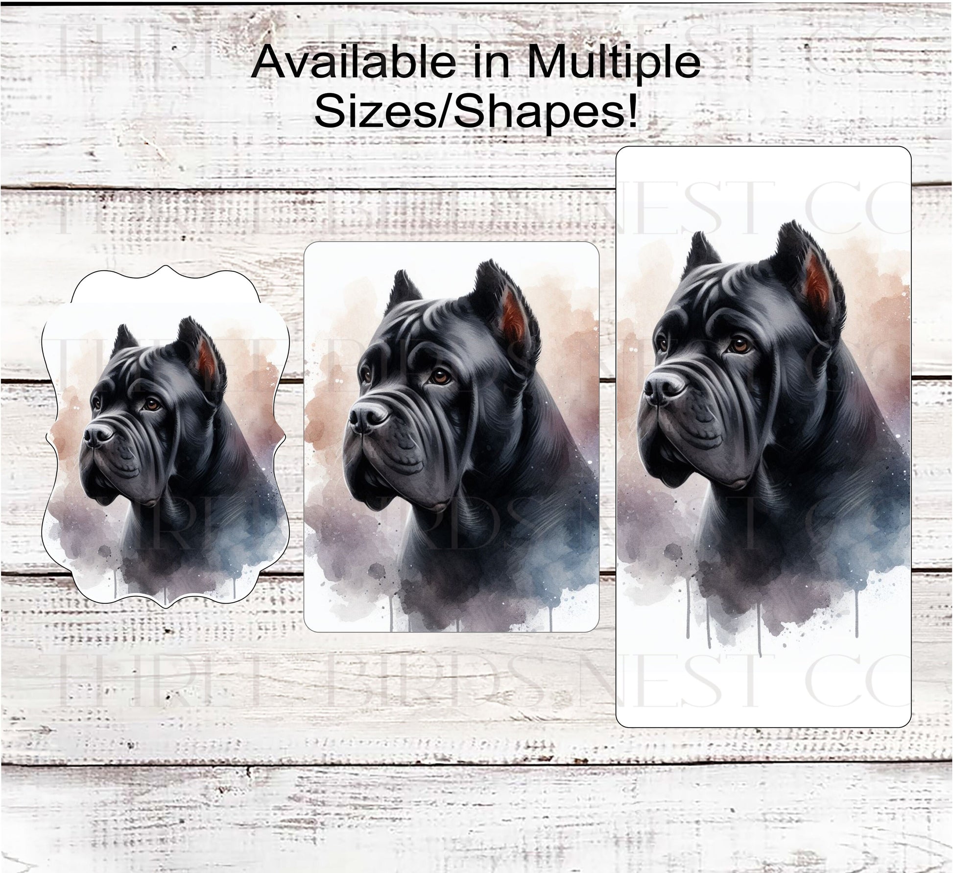 Black Cane Corso Dog Wreath Sign - Everyday Wreath Sign - Dog Lover - Pet Signs