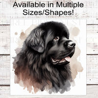 Black Newfoundland Dog Wreath Sign - Everyday Wreath Sign - Dog Lover - Pet Signs