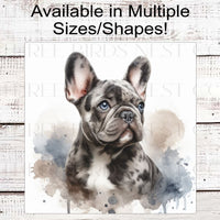 Merle French Bulldog Wreath Sign - Everyday Wreath Sign - Frenchie Dog Lover - Pet Signs