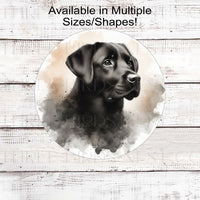 A beautiful Black Labrador Retriever Dog Everyday Wreath Sign.