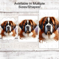 Saint Bernard Dog Wreath Sign - St Bernard - Everyday Wreath Sign - Dog Lover - Pet Signs