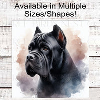 Black Cane Corso Dog Wreath Sign - Everyday Wreath Sign - Dog Lover - Pet Signs