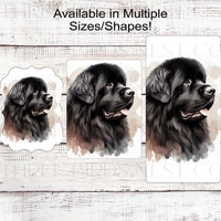 Black Newfoundland Dog Wreath Sign - Everyday Wreath Sign - Dog Lover - Pet Signs