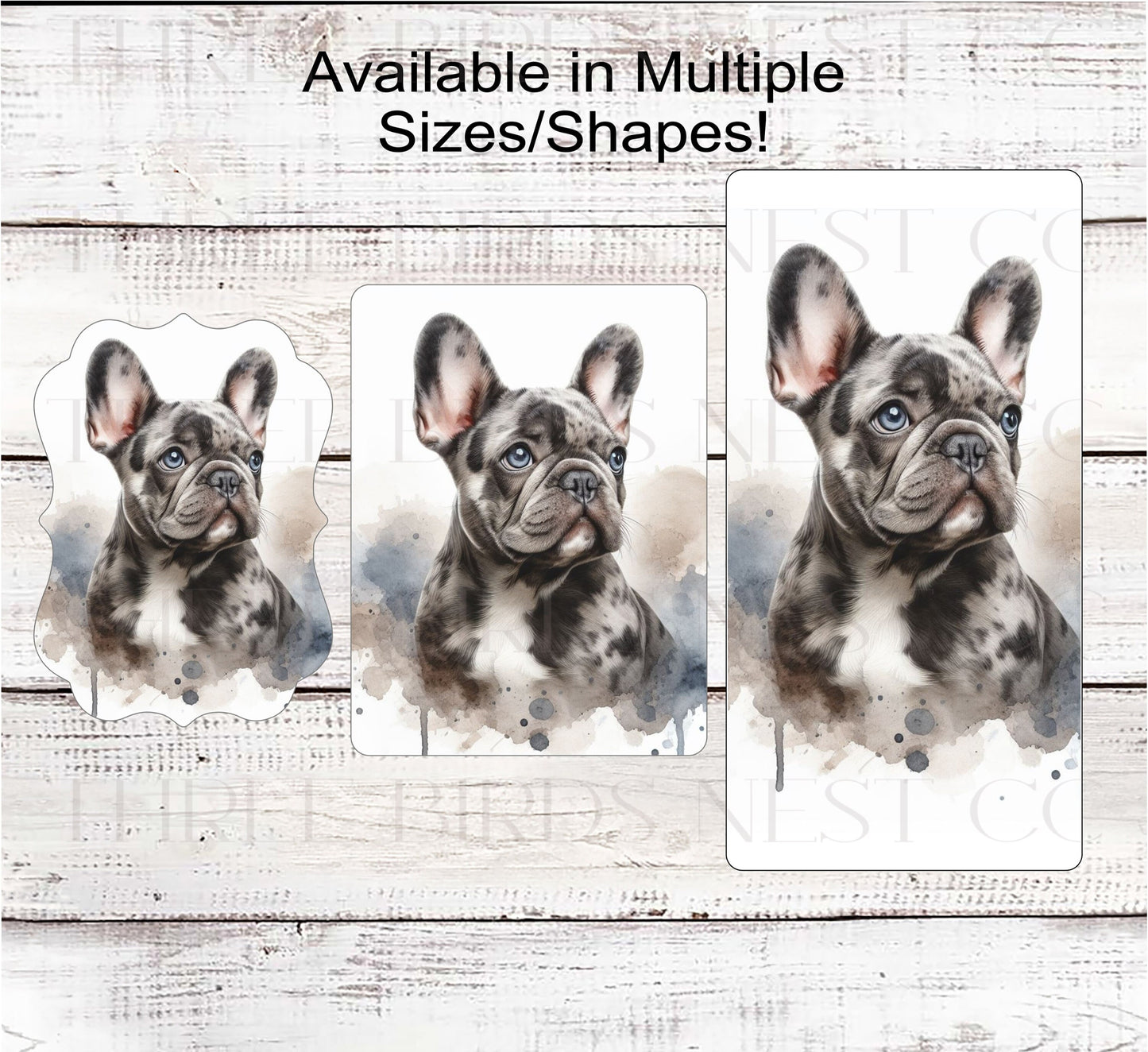 Merle French Bulldog Wreath Sign - Everyday Wreath Sign - Frenchie Dog Lover - Pet Signs