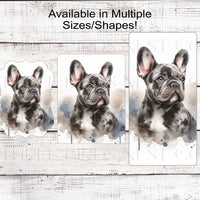 Merle French Bulldog Wreath Sign - Everyday Wreath Sign - Frenchie Dog Lover - Pet Signs