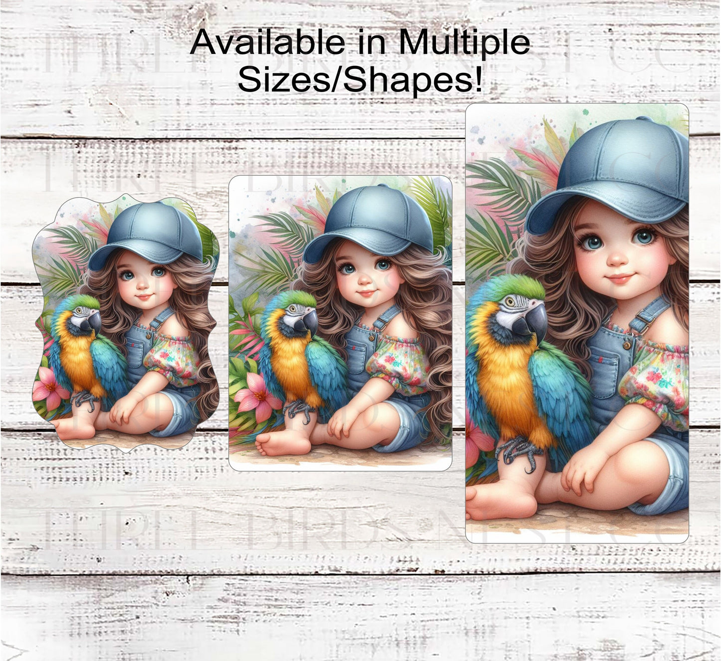 Blue and Gold Macaw Sign - Childrens Sign - Tropical Decor - Bird Lover