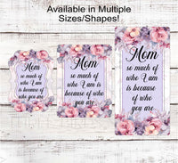 
              Mom Wreath Sign - Mothers Day Sign - Gifts for Mom - Spring Floral Sign
            