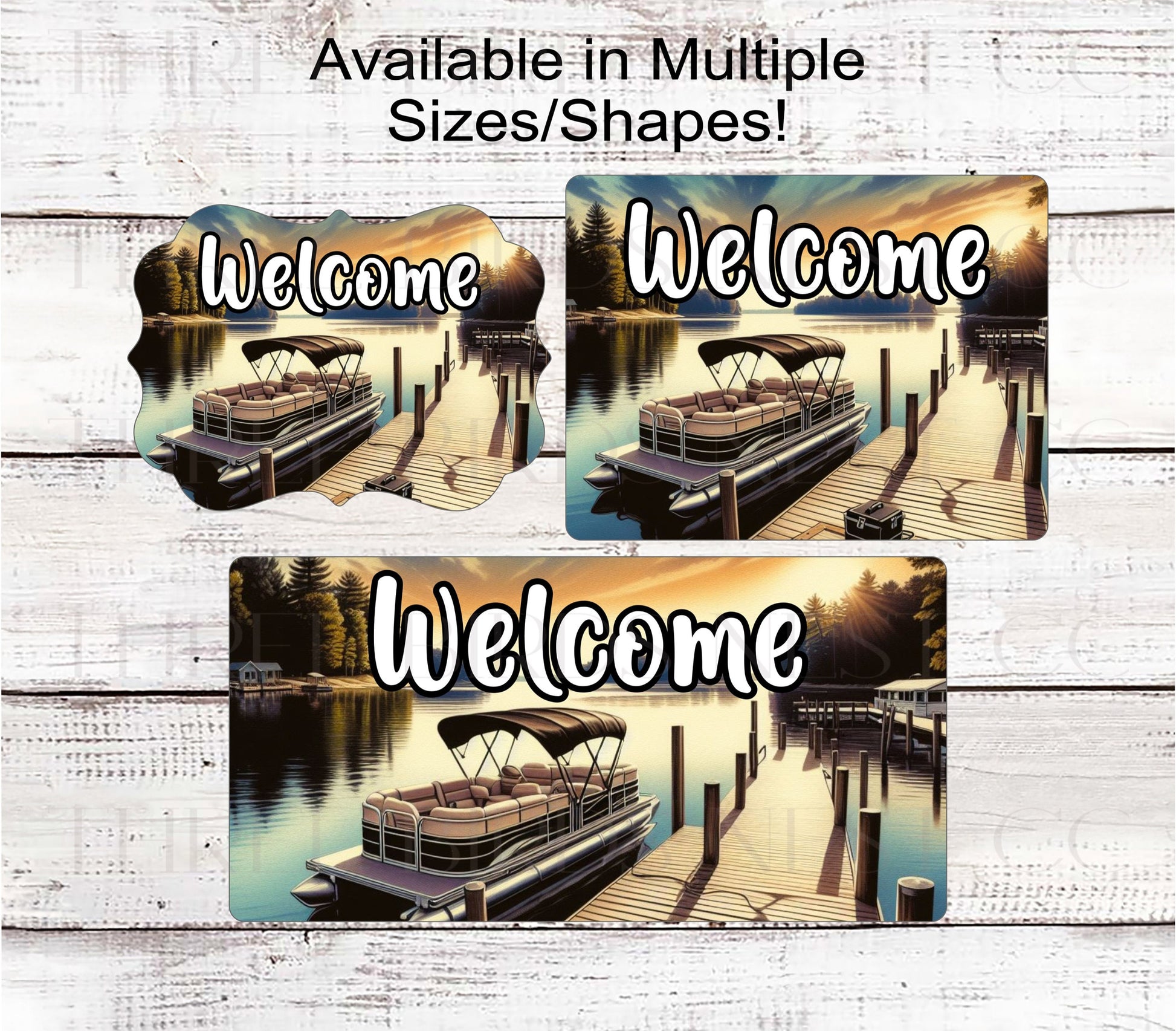Pontoon Welcome Sign - Life is Better at the Lake - Lake House Wreath Sign - Lake House Nautical Decor