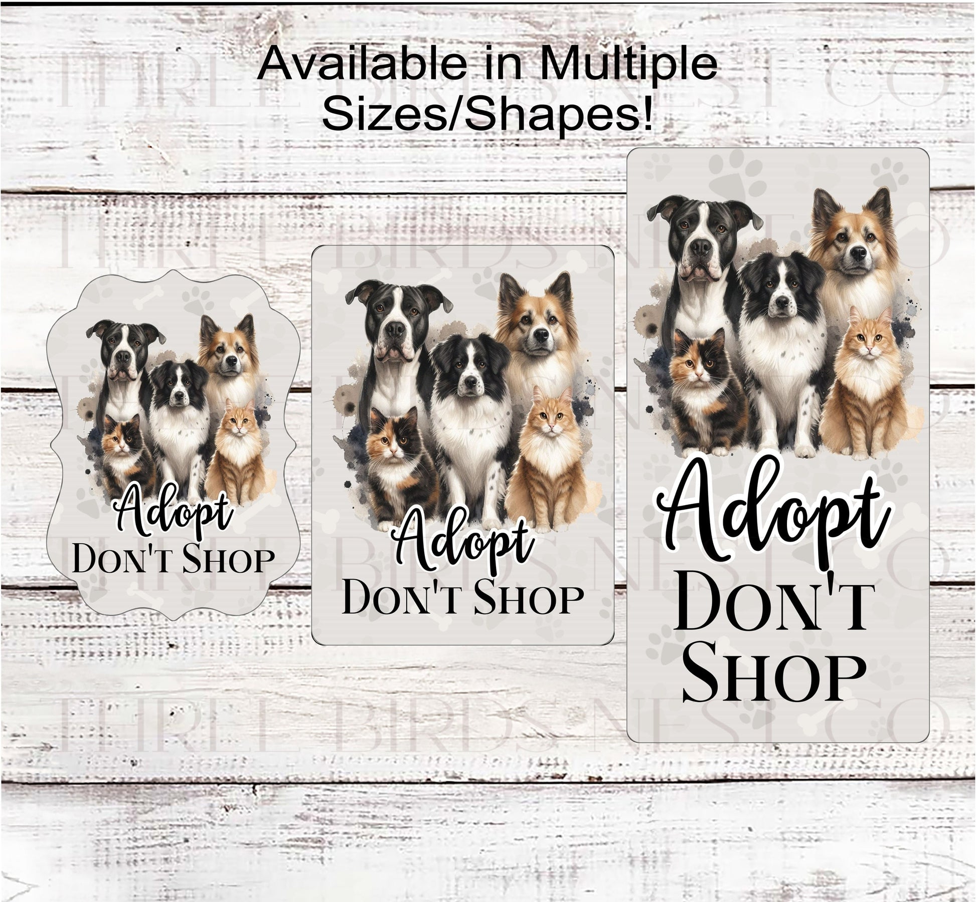 Adopt Dont Shop - Rescue Pet - Dog Wreath Sign - Wiggle Butts - Who Rescued Who - Cat Wreath Sign