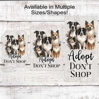 Adopt Dont Shop - Rescue Pet - Dog Wreath Sign - Wiggle Butts - Who Rescued Who - Cat Wreath Sign