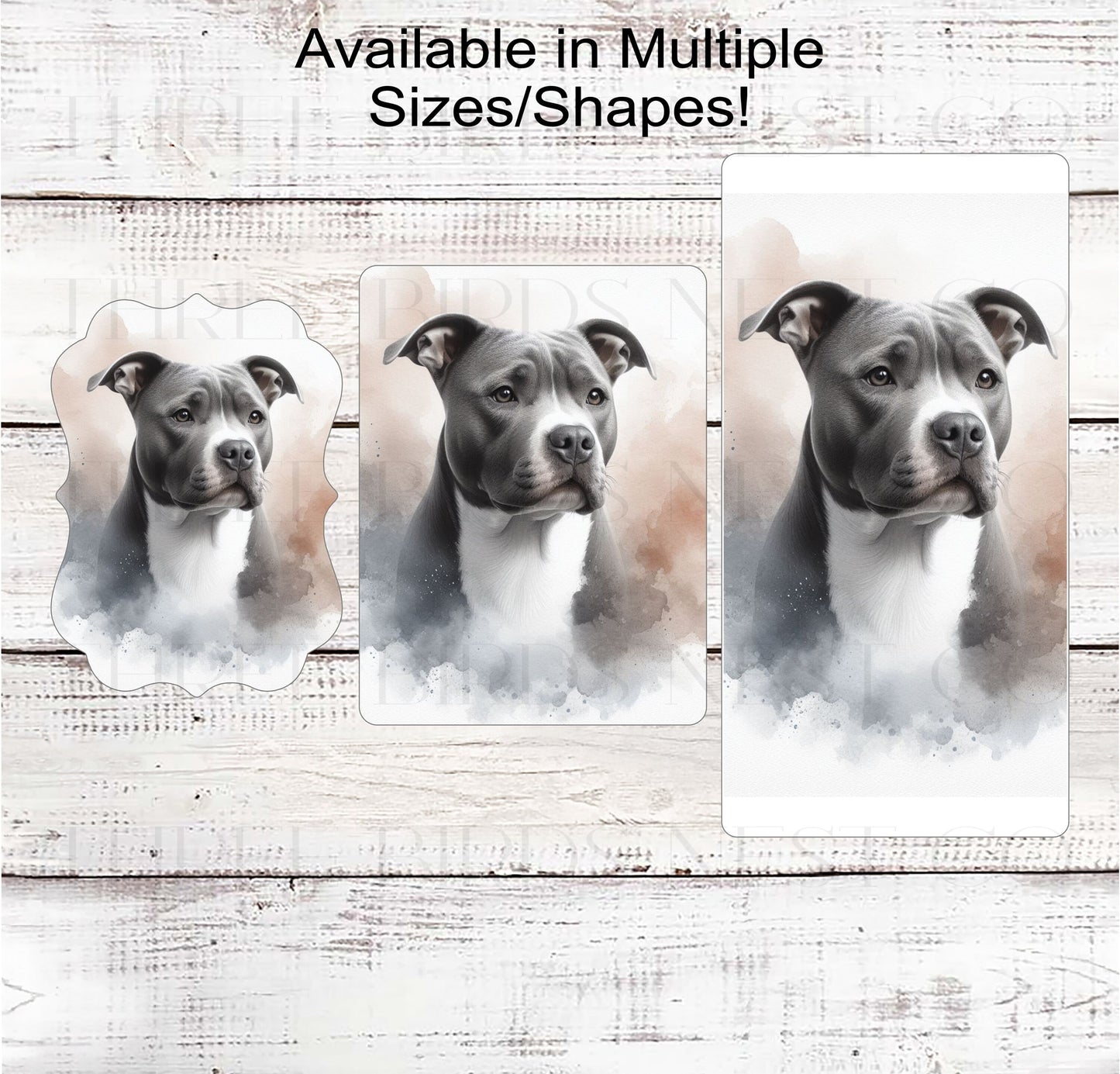 Staffordshire Terrier Dog Wreath Sign - Everyday Wreath Sign - Pit Bull Dog Lover - Pet Signs