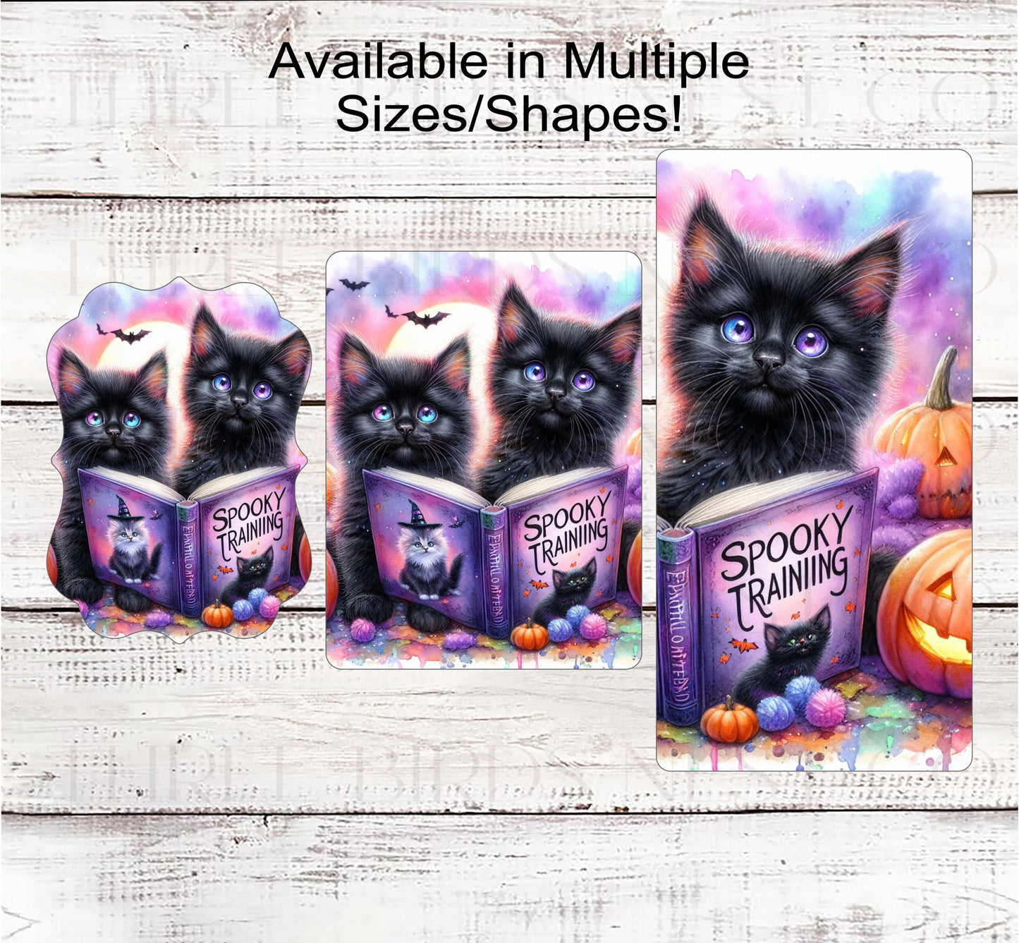 Black Cat Halloween Wreath Sign - Kitten Decor - Spooky Season