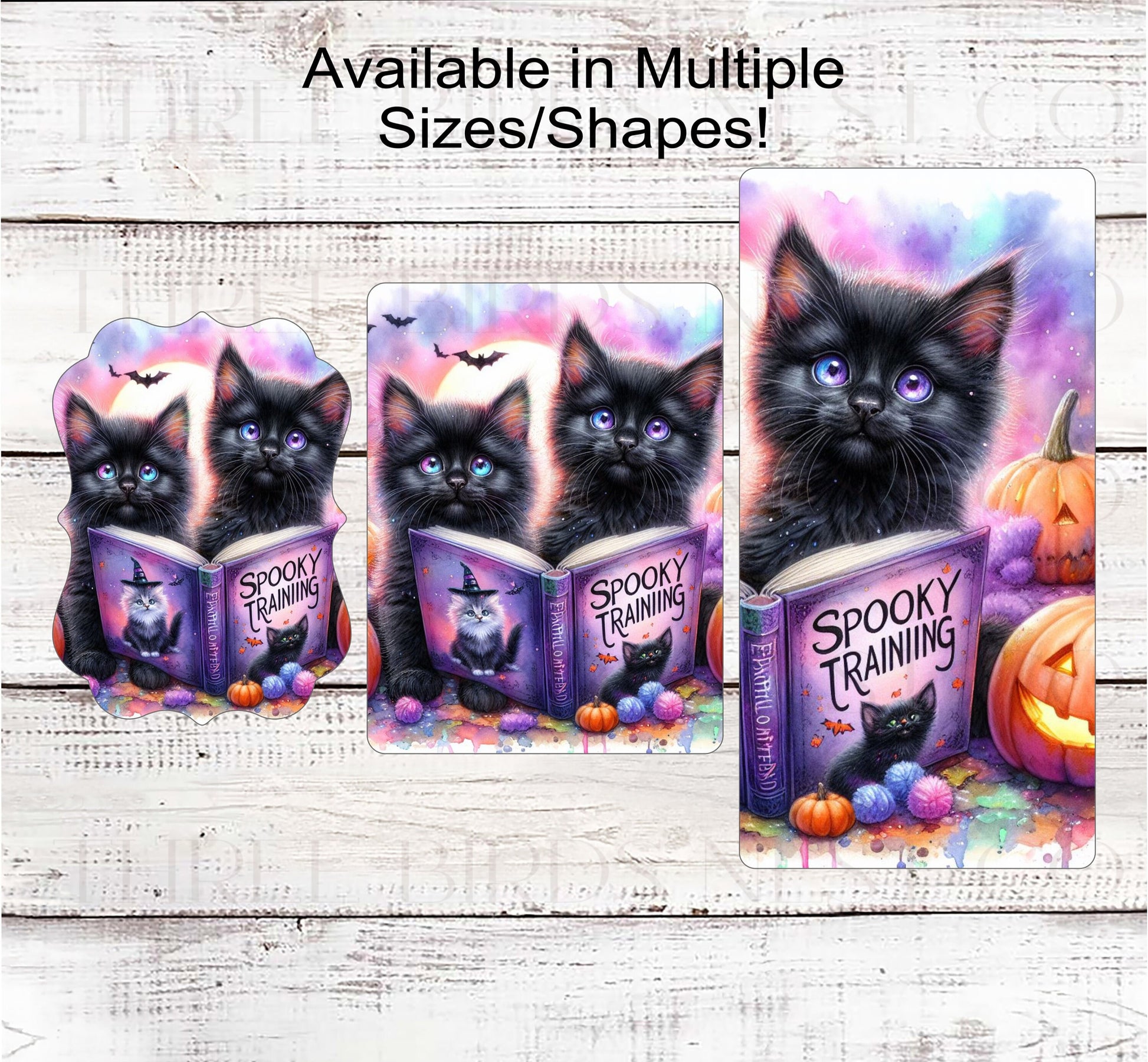 Black Cat Halloween Wreath Sign - Kitten Decor - Spooky Season