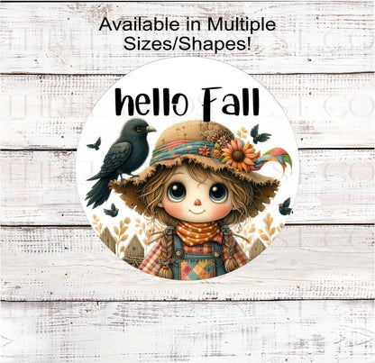 An adorable Fall Scarecrow with his Crow friend.