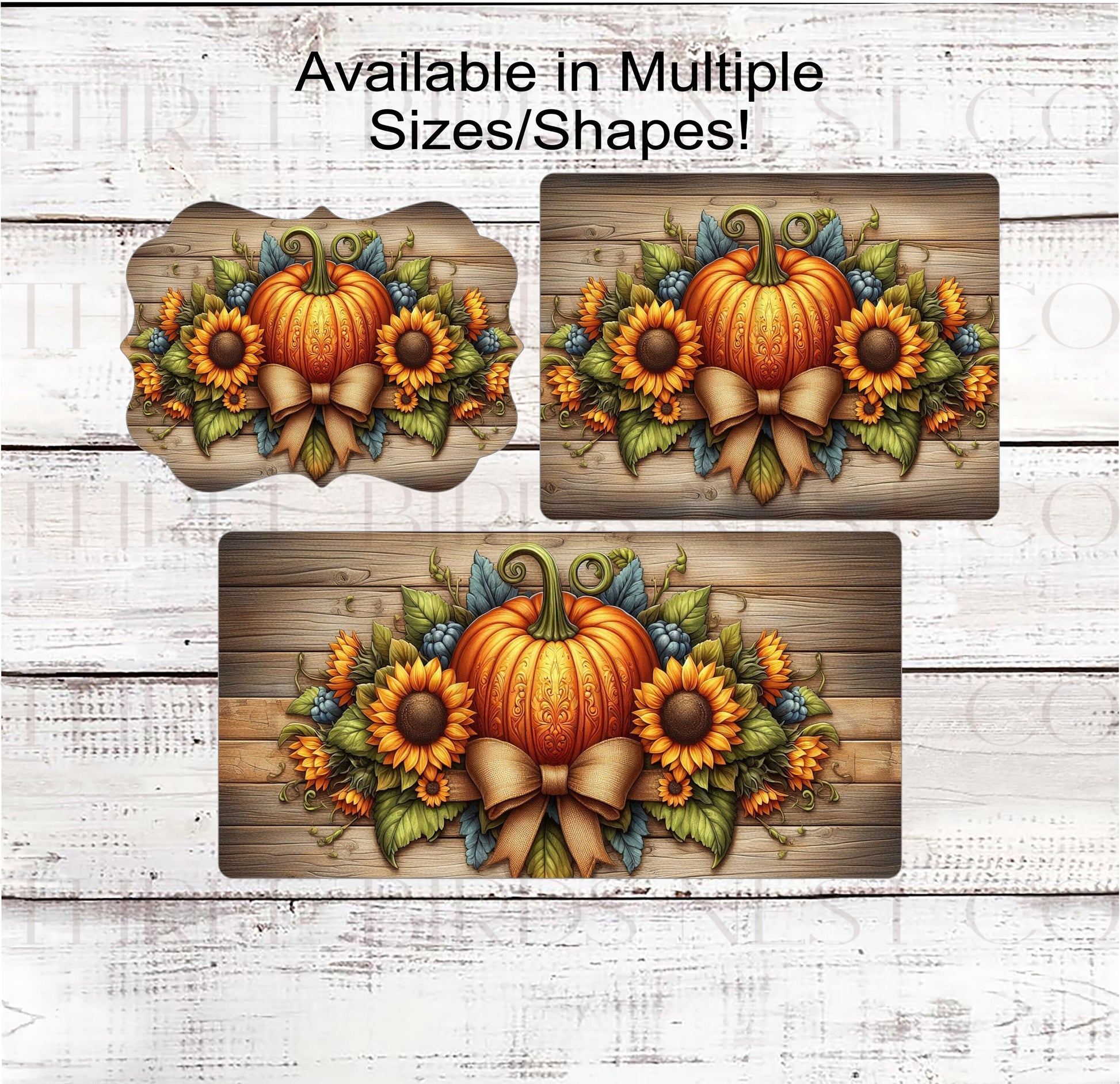 Fall Pumpkin Welcome Sign - Pumpkin Patch - Sunflowers Sign