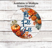 
              Its Fall Yall! A beautiful Fall Wreath Sign featuring crocheted pumpkins, pine cones and Fall leaves and florals.
            