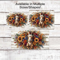 Farmhouse Goat Wreath Sign - Farm Life - Sunflowers